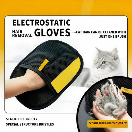 Reusable Pet Hair Remover Gloves – Electrostatic Fur & Lint Cleaning Brush for Cats, Dogs, Sofas & Clothes