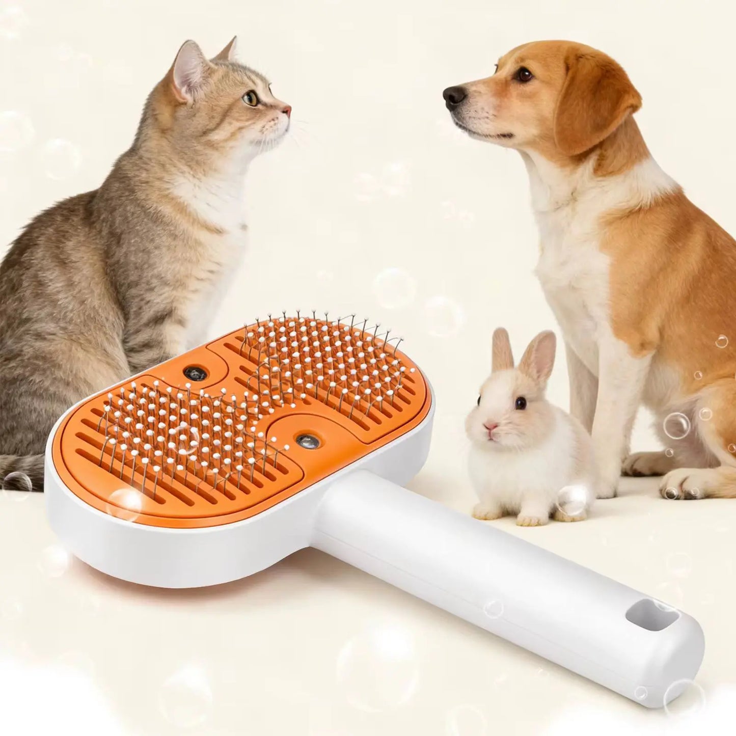 3-in-1 Steam Pet Grooming Brush – Deshedding Spray Comb for Cats, Dogs & Loose Fur Removal