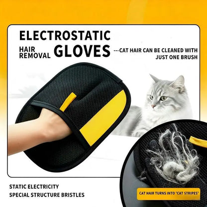 Reusable Pet Hair Remover Gloves – Electrostatic Fur & Lint Cleaning Brush for Cats, Dogs, Sofas & Clothes