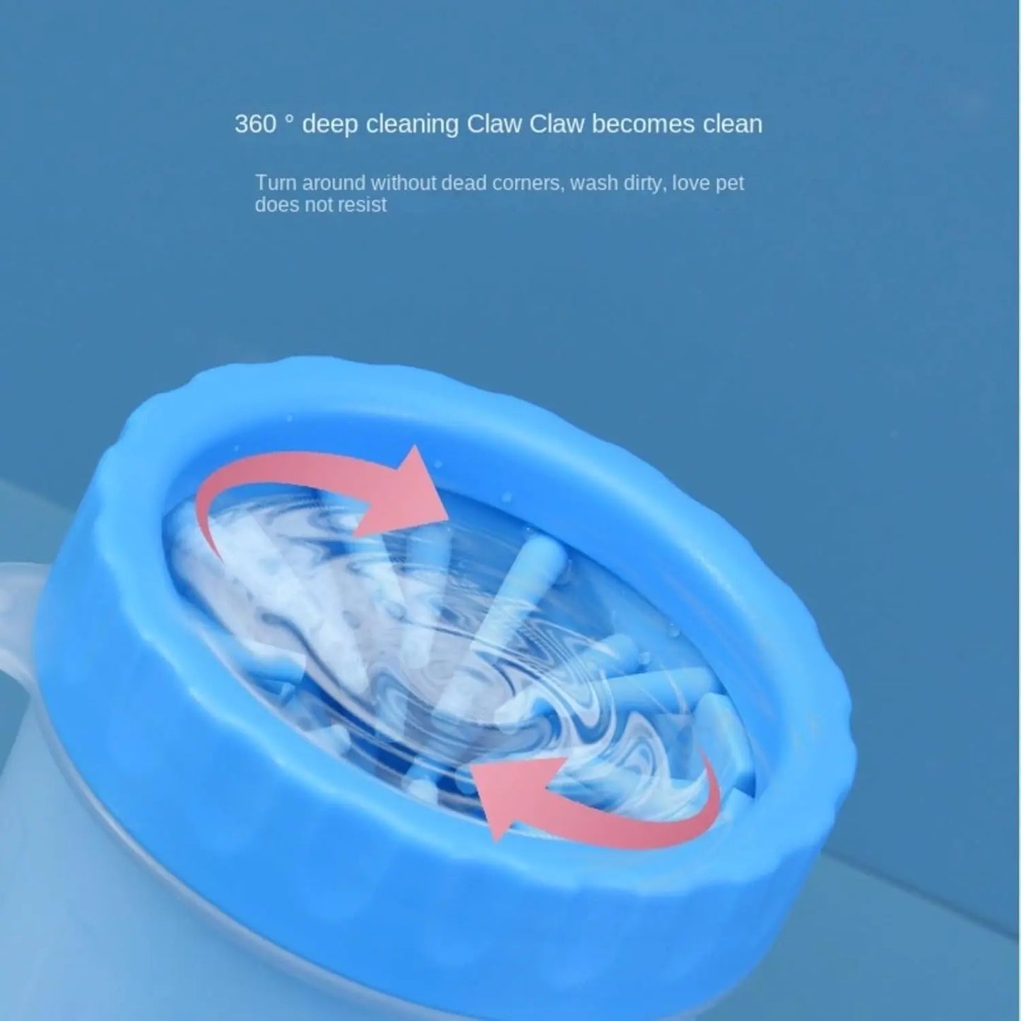 Portable Pet Paw Cleaner with Grip – Easy Muddy Paw Washer for Dogs & Cats